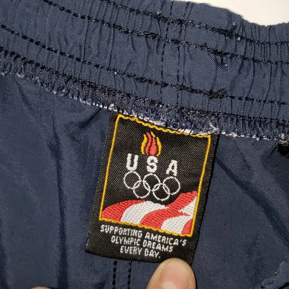 Vintage USA Olympics 90s Y2k athletic Shorts Mens Xl Navy Blue